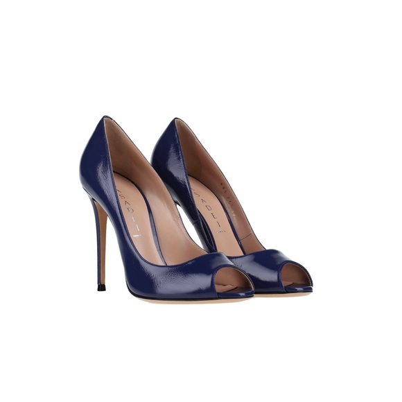 Casadei Dark Purple Leather Tall Heels US 6.5 - Picture 2 of 4